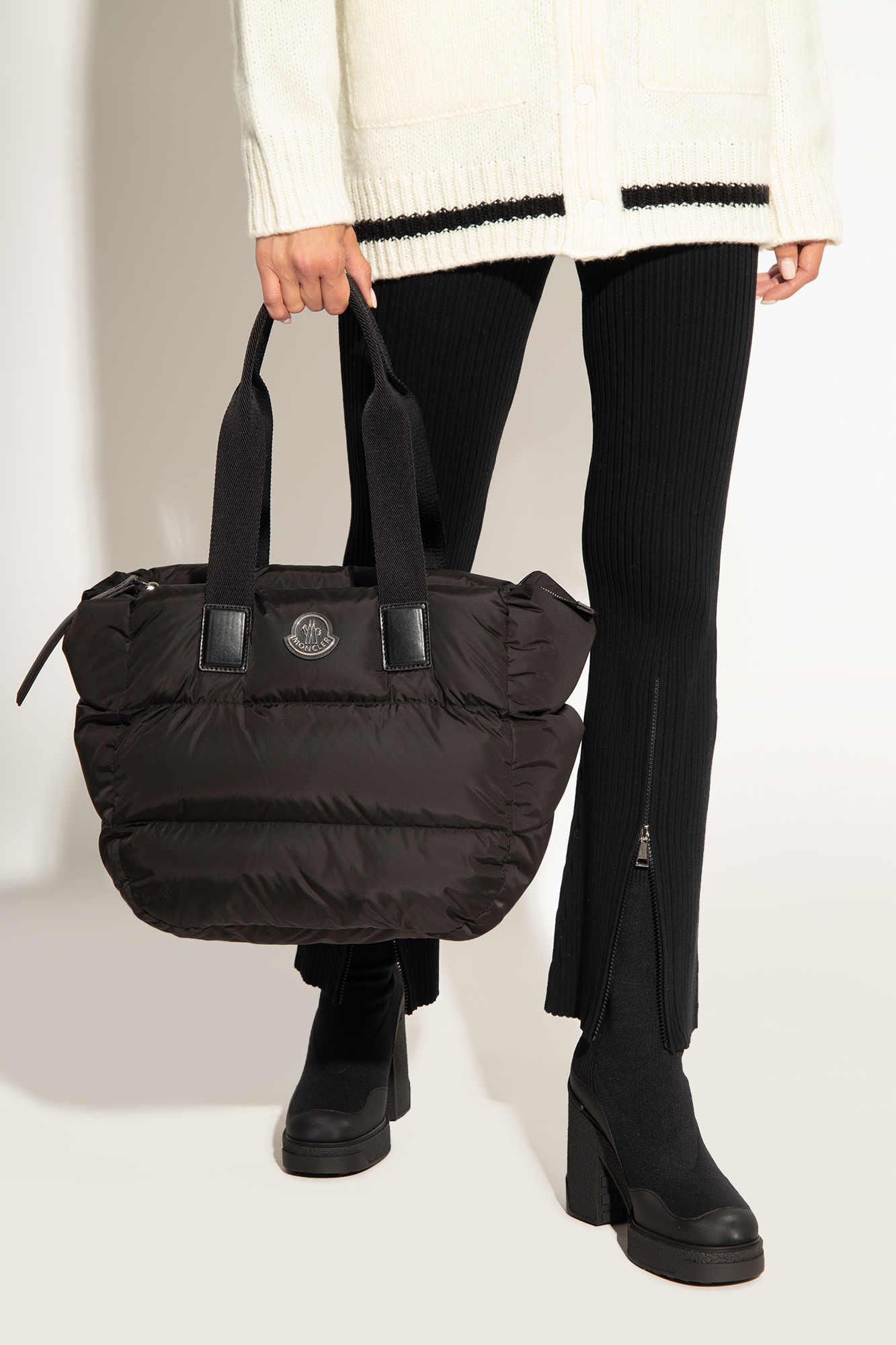 Attach to stroller with backpack straps Extension fmedShops Spain Black Caradoc shopper BJ9555 bag Moncler